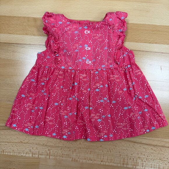 Gymboree Pink Fish Matching Set size 18-24 Months Top and Bloomer Shorts Outfit - Picture 2 of 10